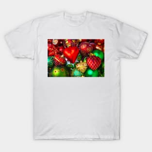 Four Christmas Hearts T-Shirt